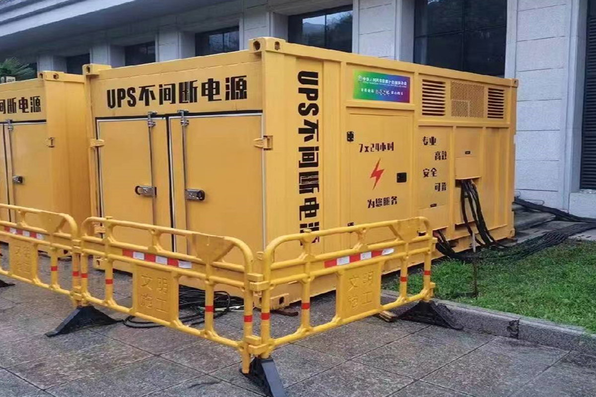石河镇发电机租赁施工现场